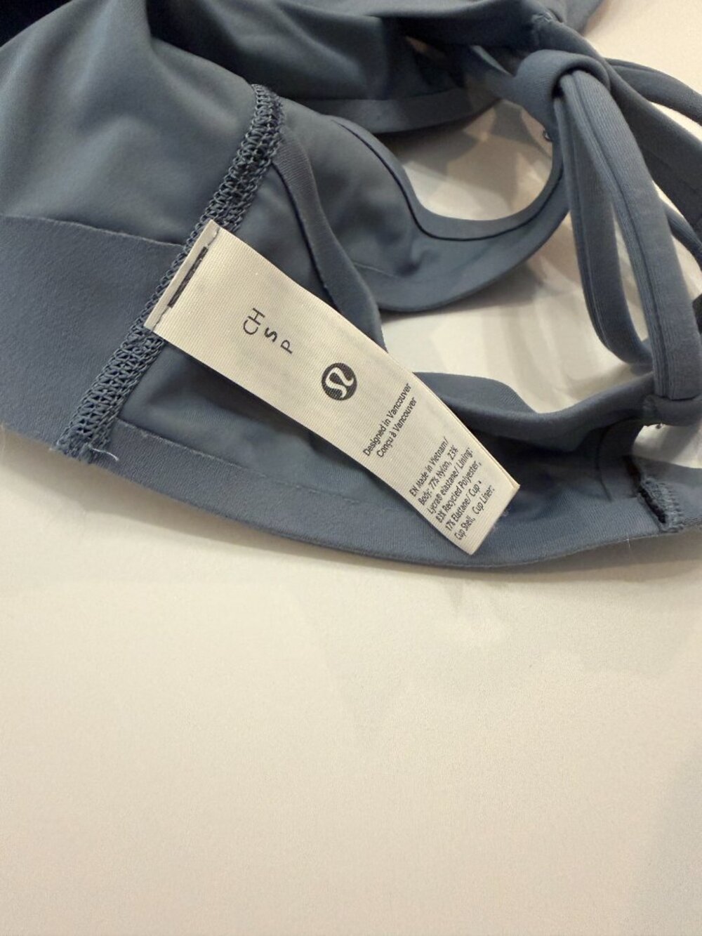 Lululemon Everlux Strappy-Back Sports Bra Medium Support, B/C Cup Steel Blue S - Picture 3 of 5